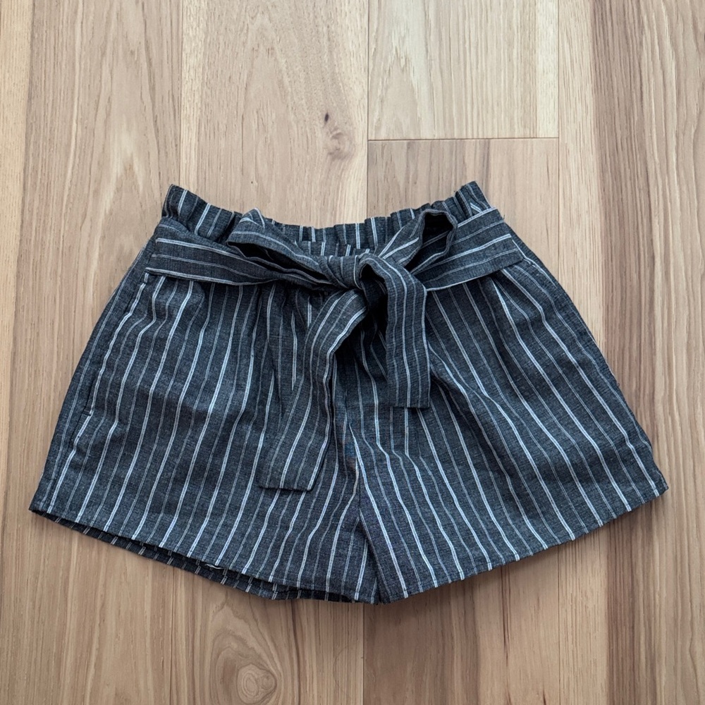 Striped Black and White Women's Shorts